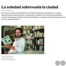 LA SOLEDAD SOBREVUELA LA CIUDAD - Por SERGIO ALVARENGA - Lunes, 29 de Enero de 2018